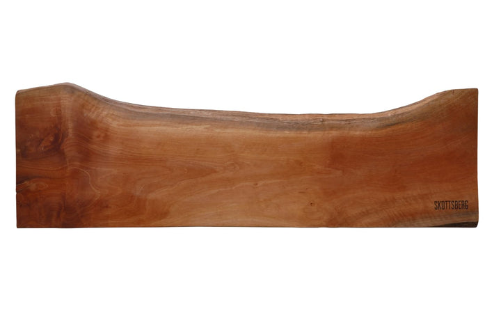 SKOTTSBERG Servierbrett - 80×25 cm - Longan-Holz Servierplatte – Beidseitig nutzbar mit hygienischen