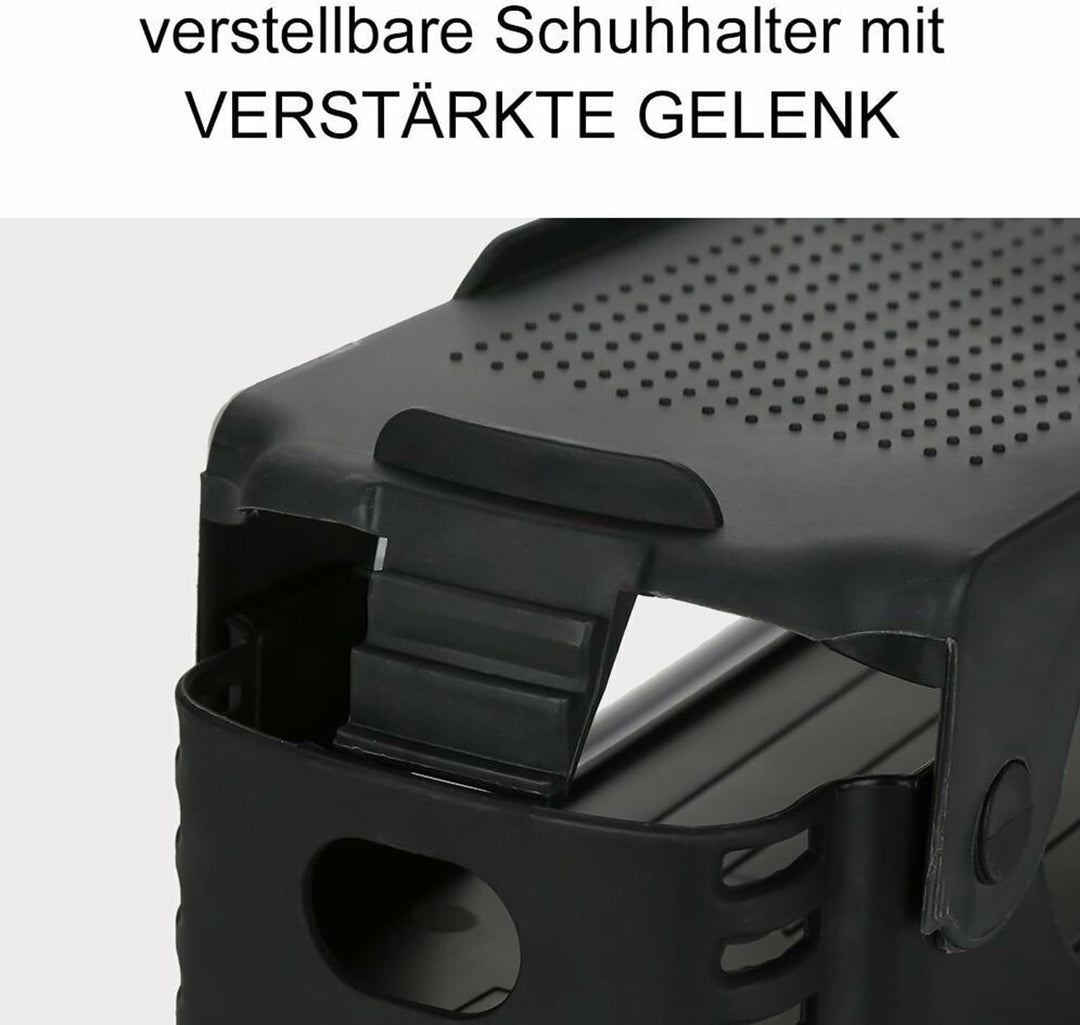 YUENFONG Einstellbare Schuhregale 30 Stück Verstellbarer Schuhhalter, 3 höhenverstellbar rutschfest