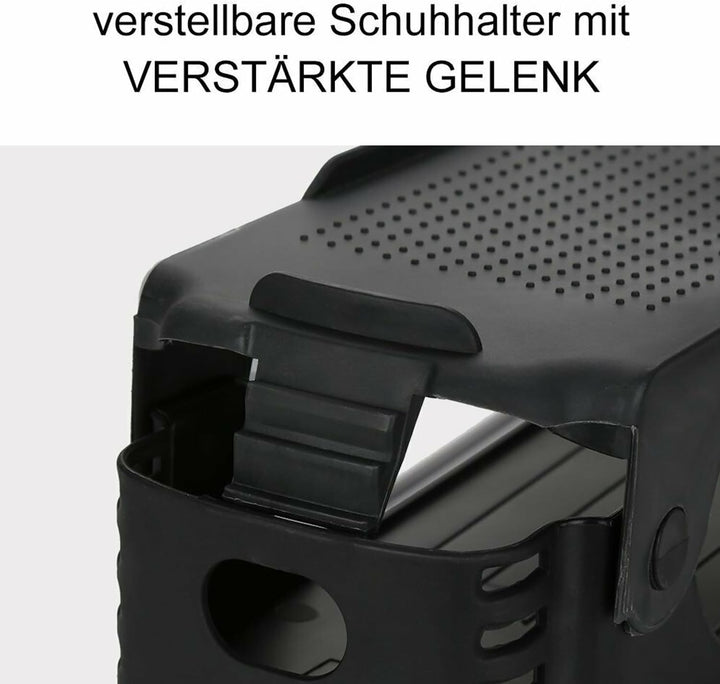 YUENFONG Einstellbare Schuhregale 30 Stück Verstellbarer Schuhhalter, 3 höhenverstellbar rutschfest