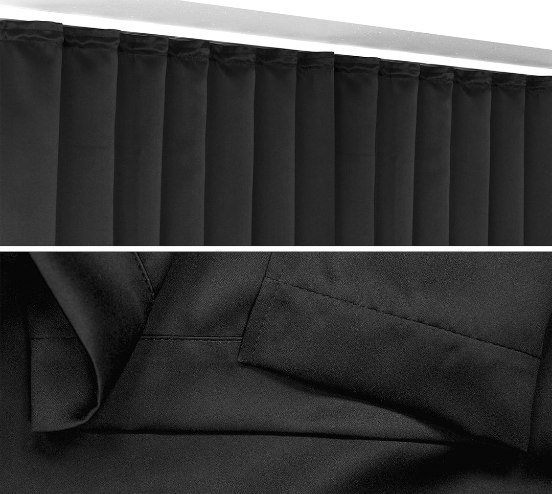 BEAUTEX Verdunkelungsgardine mit Kräuselband U-Band, Blackout Vorhang Blickdicht abdunkelnd, Grösse
