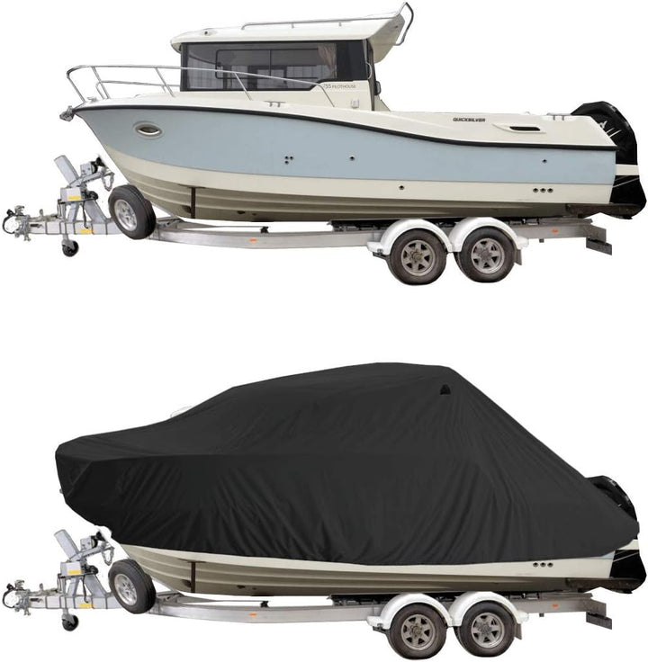 Oceansouth Abdeckung für Quicksilver 675 Pilothouse Schwarz, Schwarz