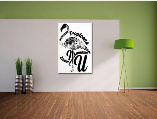 Tropicana negative Leinwandbild Bild auf Leinwand, XXL riesige Bilder fertig gerahmt mit Keilrahmen,