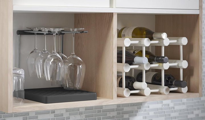 Kohler K-8628-CHR Weinglas-Abtropfgestell, anthrazit, Anthrazit