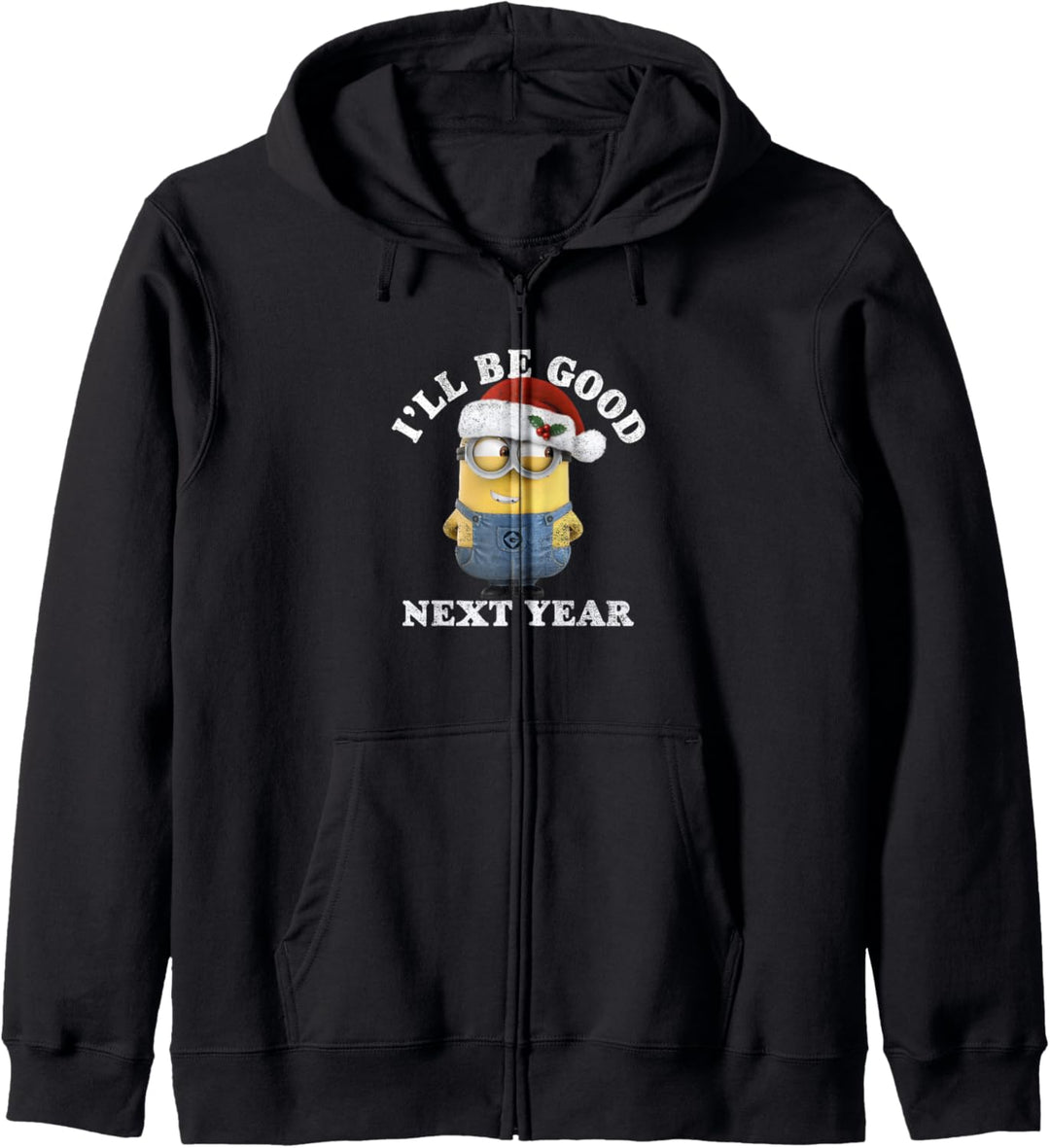 Despicable Me Minions Dave Christmas I'll Be Good Next Year Kapuzenjacke