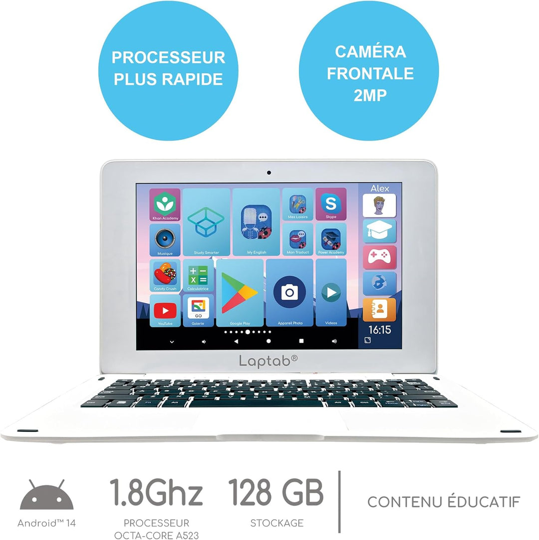 Lexibook, LAPTAB® 11 Laptop mit Touchscreen, für die ganze Familie, Lern- und Spielinhalte, funktion