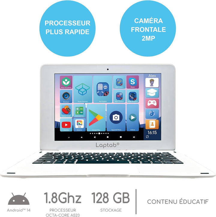 Lexibook, LAPTAB® 11 Laptop mit Touchscreen, für die ganze Familie, Lern- und Spielinhalte, funktion