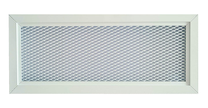 Aluminium-Lüftungsgitter Mit Metallnetz in Weisser Farbe Pulverbeschichtung RAL9016, Kamin Metall-Lü