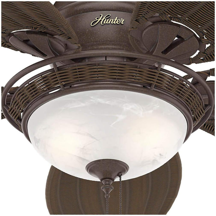 HUNTER FAN Indoor-Deckenventilator Caribbean Breeze 137 cm mit Beleuchtung und Zugschalter, Bronze v