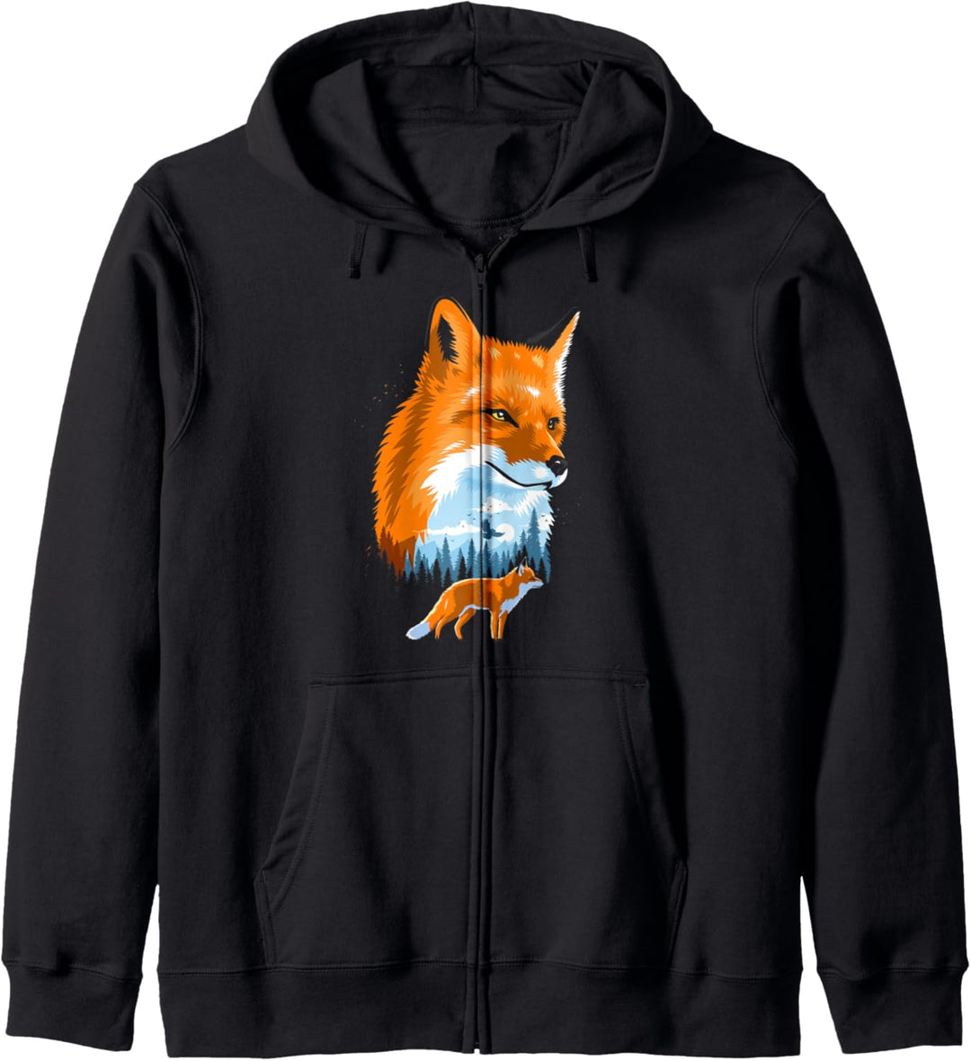 Fuchs im Wald, Hund wild Kapuzenjacke