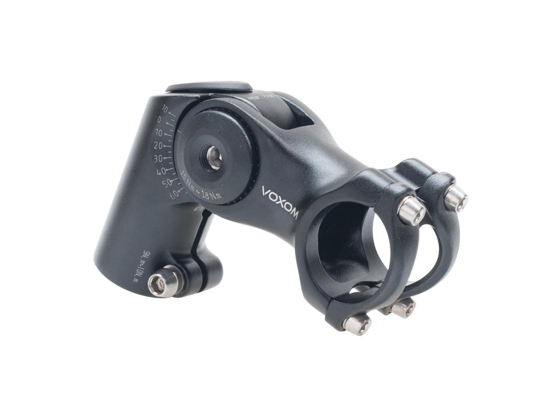 Voxom Vb3 25,4mm, 80mm Höhenverstellbar, -10/+65° Vorbau, Schwarz, 25.4 31,8mm/80mm Länge, 31,8mm/80