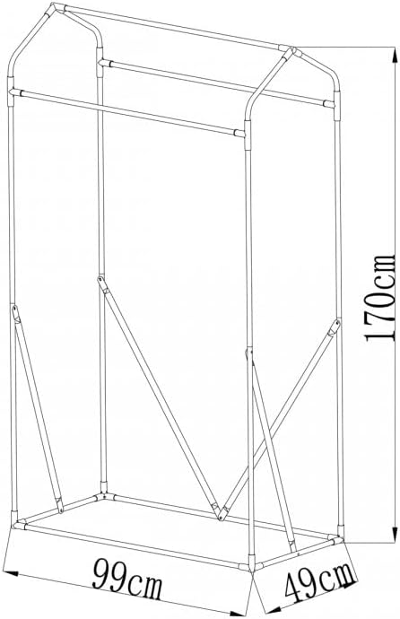 Grindi - Tomaten Gewächshaus, Foliengewächshaus mit PVC Folie und Fernster, Transparent, 100x50x170c