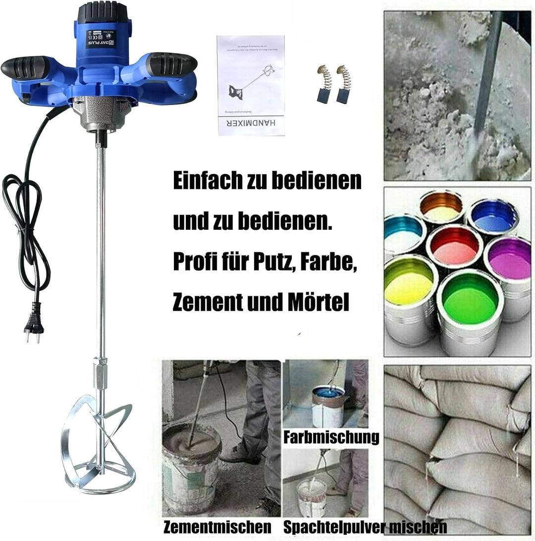 Elektrisches Mischwerkzeug Motar-Rührer Tragbarer Mixer für Beton Zement Putz Mörtel Farbe Professio