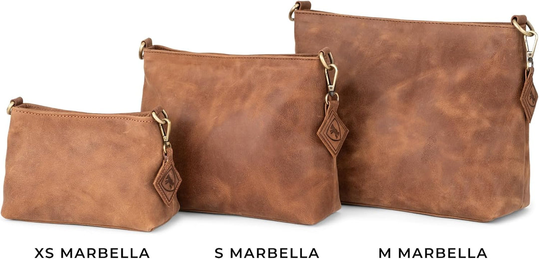 Berliner Bags Vintage Umhängetasche Marbella M, Grosse Schultertasche Crossbody Bag aus Leder, Handt