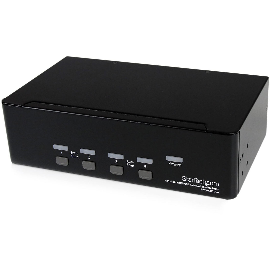 StarTech.com 4 Port Dual DVI USB KVM Switch/ Umschalter mit Audio und USB 2.0 Hub DVI - Dual Monitor