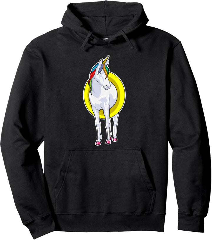 Einhorn Schwimmen Rettungsring Wassersport Pullover Hoodie