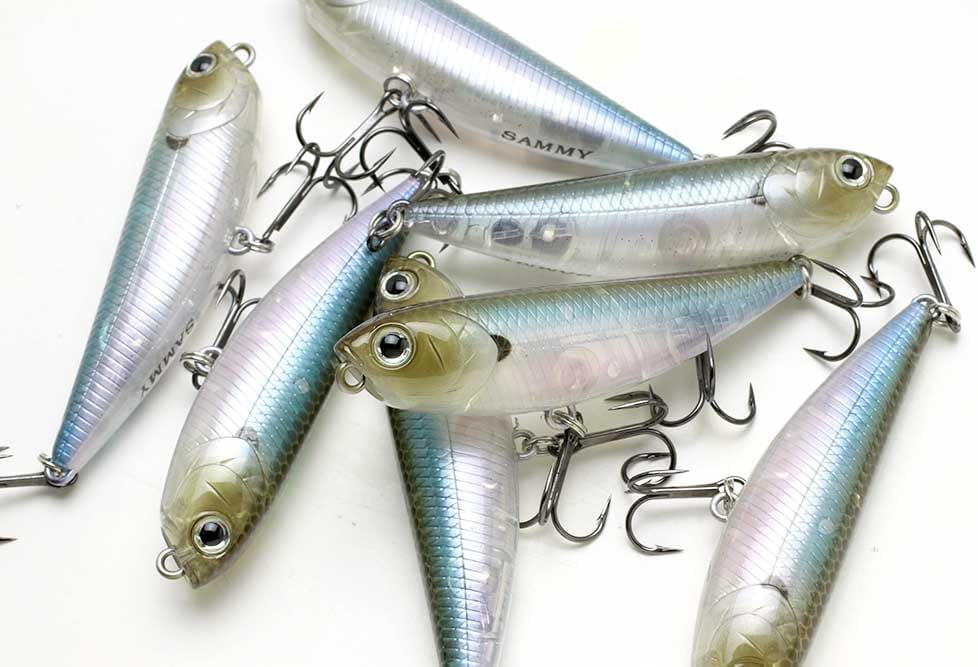 Lucky Craft Sammy 65 Topwater Angelköder, 6,3 cm, schwimmende Süsswasserforelle, Kleinmaulbarschköde