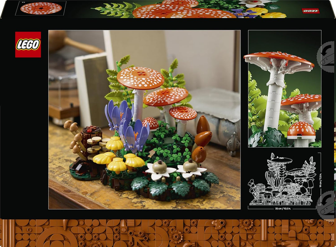 LEGO Botanicals Waldpilze - Künstliches Pflanzen Set für Erwachsene - inkl. Fliegenpilz & Kunstblume