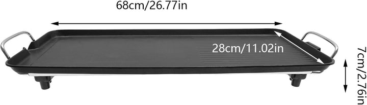 Teppanyaki Tischgrill,1500W Elektrischer Tischgrill,Elektrischer Tischgrill mit Antihaftbeschichtung