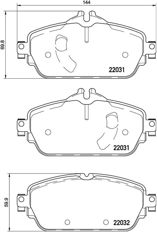 HELLA PAGID 8DB 355 021-541 Bremsbelagsatz - T2372 - Dicke/Stärke: 19.3mm - Bremssystem: TRW - für V