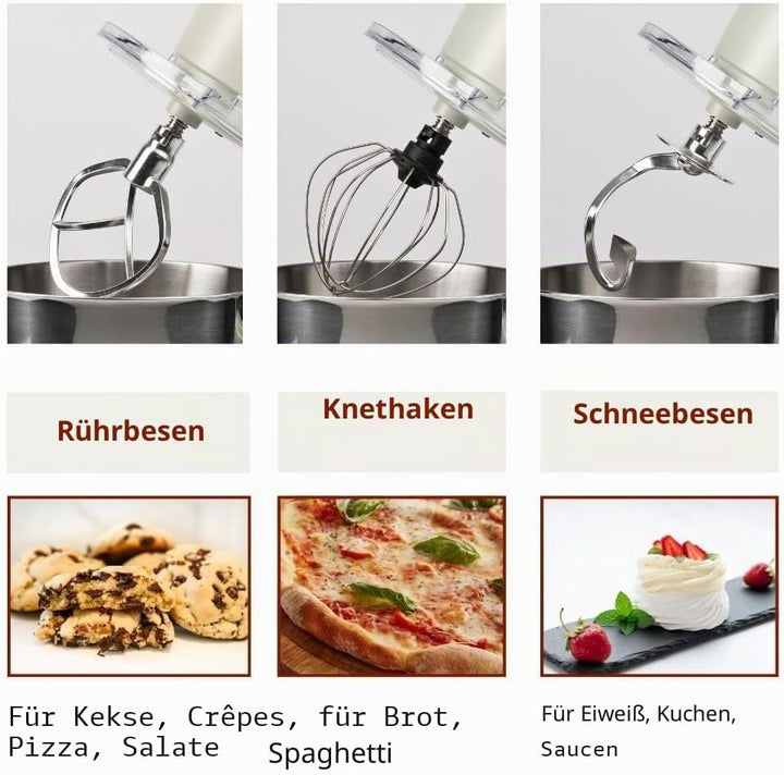 Girmi IM47 Knetmaschine, 1500 W Max, 6 Liter, Fassungsvermögen 6 Liter, Teig bis 2,4 kg, Pulse, 10 G