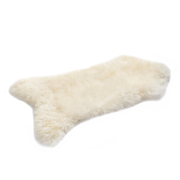 Lammfell Weiss 110 x 120 cm - Flauschig Schaffell Echt - Weich Lammfell Echt - Deko Fell Schlafzimme