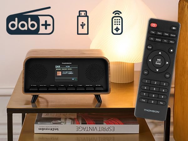 Radiowecker Bluetooth Vintage Cosy Gamme, Dab-Version Thomson RT850DABBT (RT850DABBT)