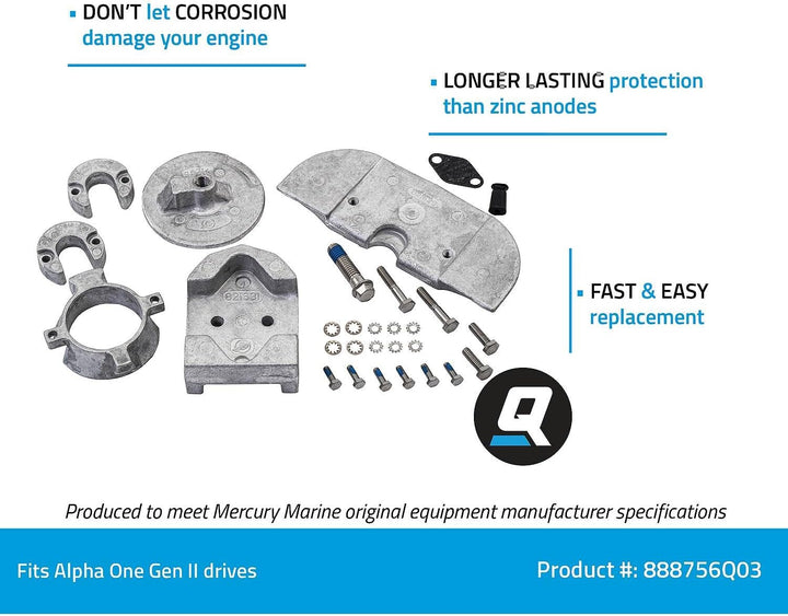 888756Q03 Aluminium-Anoden-Kit – Alpha One Gen II Antriebe