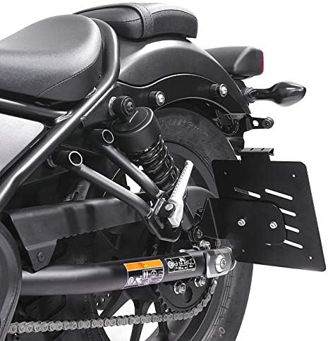Kennzeichenhalter seitlich Kompatibel für Honda Rebel 1100 2021 schwarz