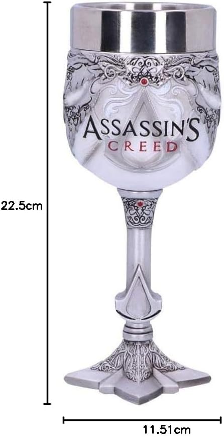 Nemesis Now Creed weisser Spielkelch, aus Kunstharz mit Edelstahl, B5297S0, mehrfarbig