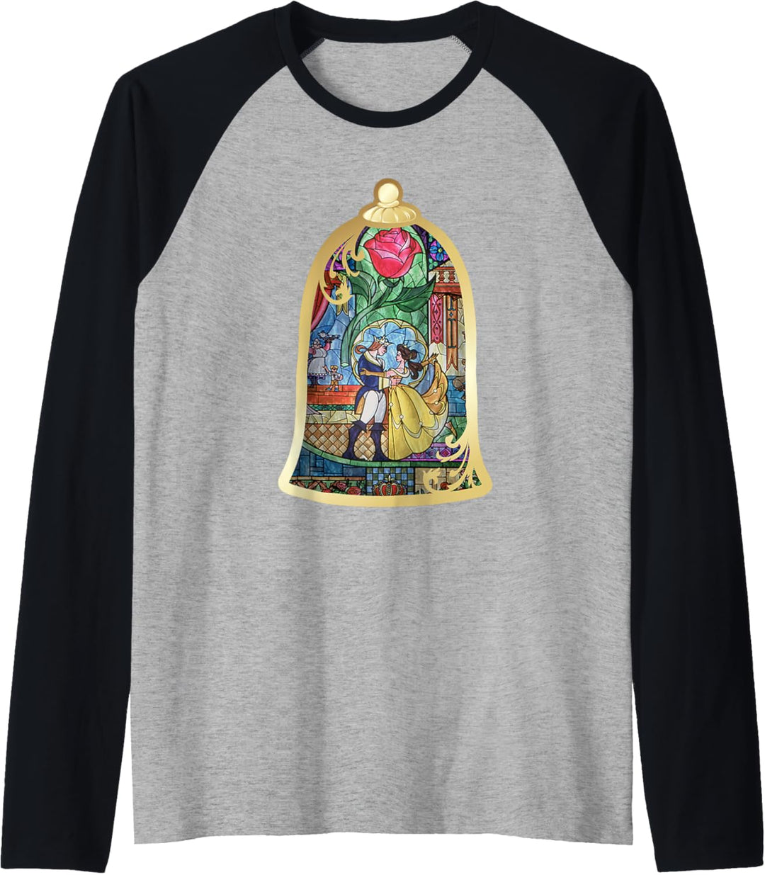 Disney Beauty and the Beast Stained Glass Raglan