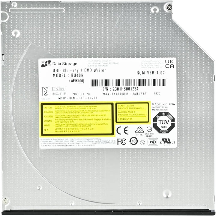 Silverstone TOB04 Ultraschmales Internes Optisches 9,5-mm-Ultra-HD-Blu-ray-Laufwerk SATA SST-TOB04-V