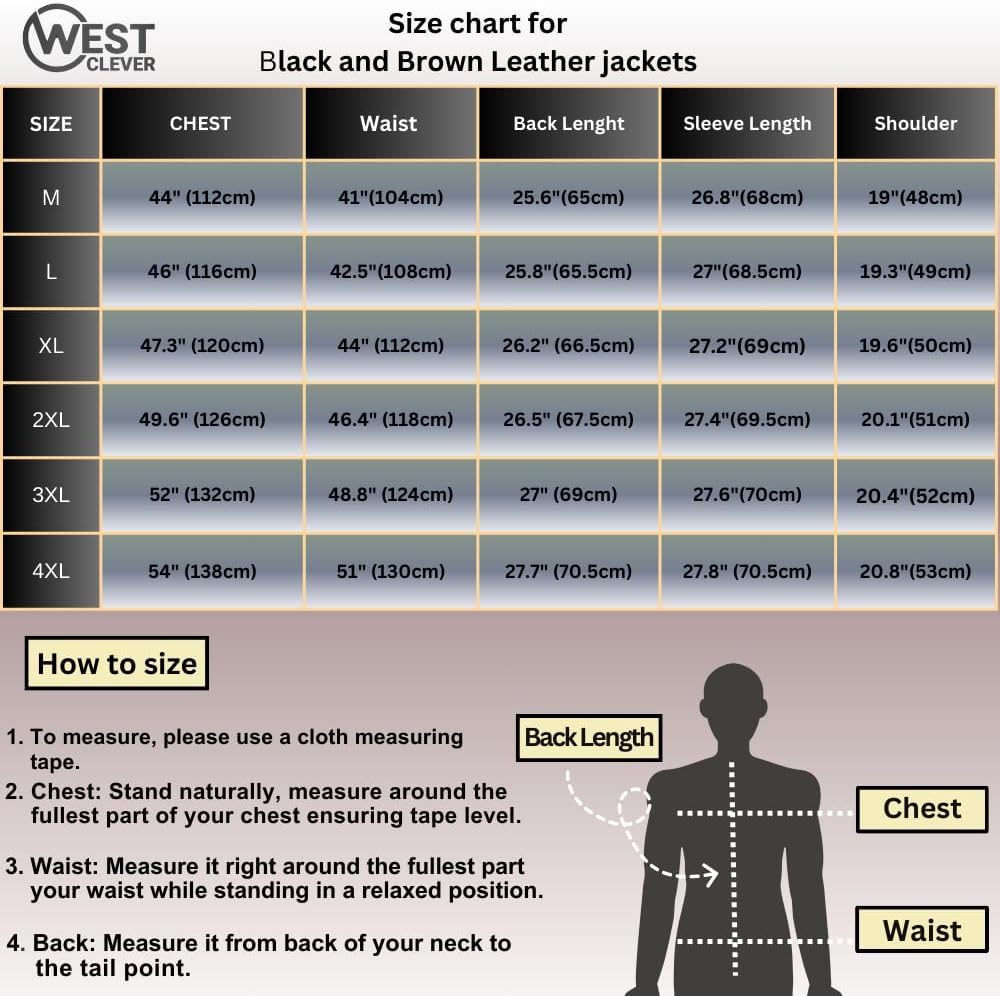 West clever Herren-Lederjacke, 100% echtes weiches Schafsleder, Herrenjacken, Jungen-Winterjacke, He