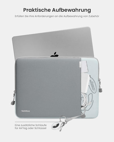 tomtoc 360° Tasche Hülle für 13 Zoll MacBook Air M2/A2681 M1/A2337 2022-2018, 13-Zoll MacBook Pro M2