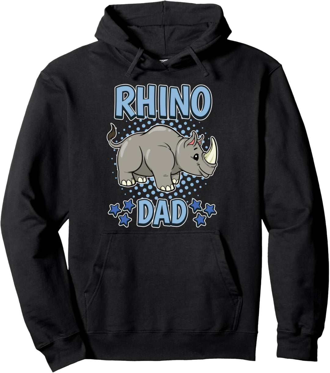 Herren Rhino Dad Papa Vatertag Nashorn Pullover Hoodie
