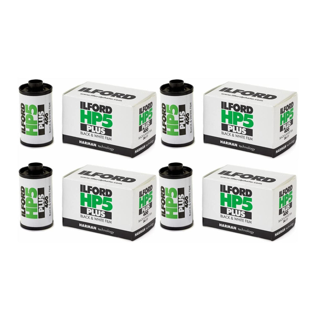 Ilford HP5 Plus ISO 400 Schwarz-Weiss-Rollfilm-Bündel (36 Belichtungen, 4er-Pack) (4 Stück) 4 Pack,