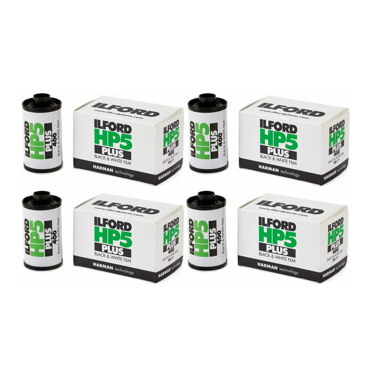 Ilford HP5 Plus ISO 400 Schwarz-Weiss-Rollfilm-Bündel (36 Belichtungen, 4er-Pack) (4 Stück) 4 Pack,
