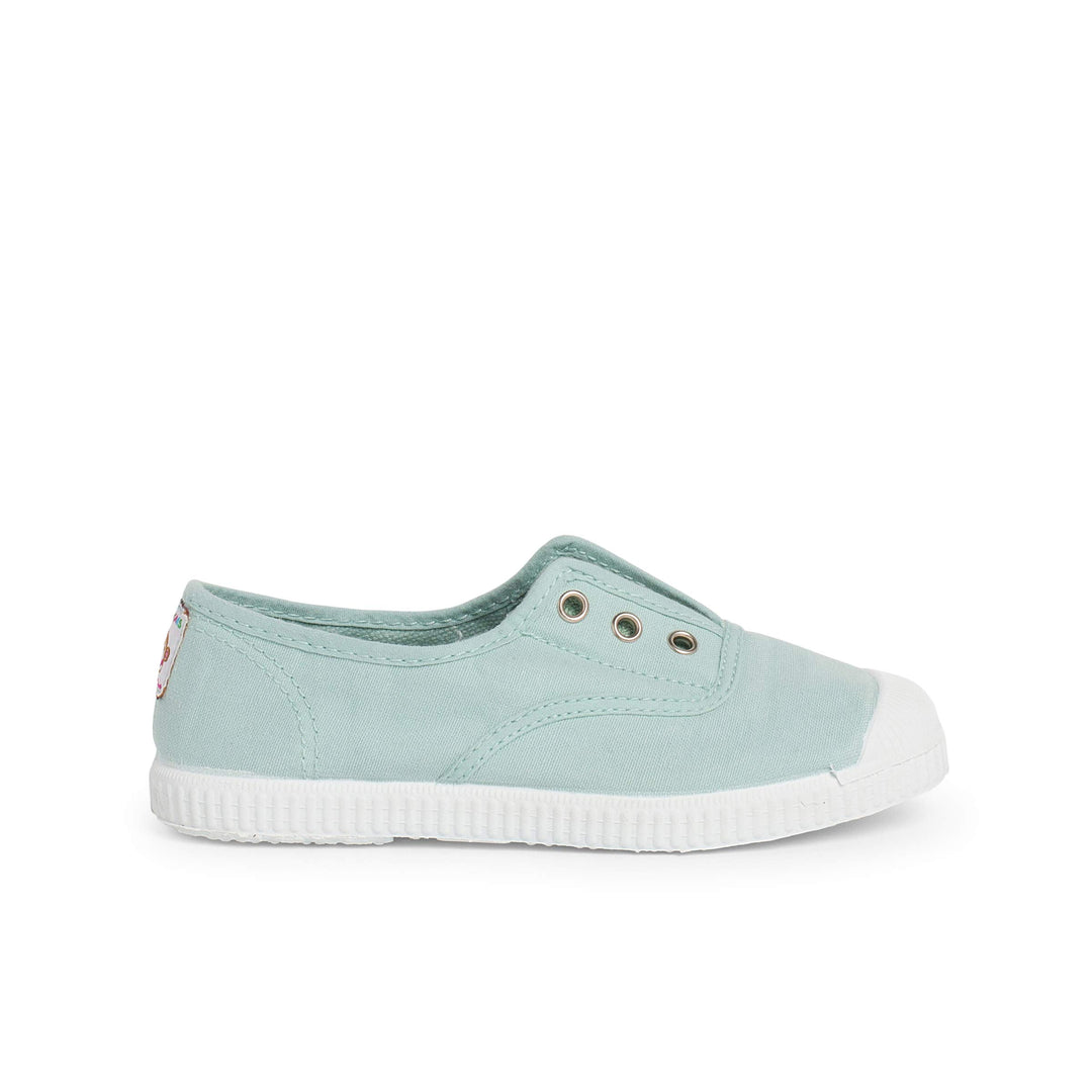 Pisamonas Leinwand-Sneakers Ohne Schnürsenkel Mit Gummispitze Aquamarin 21 EU, Aquamarin 21 EU