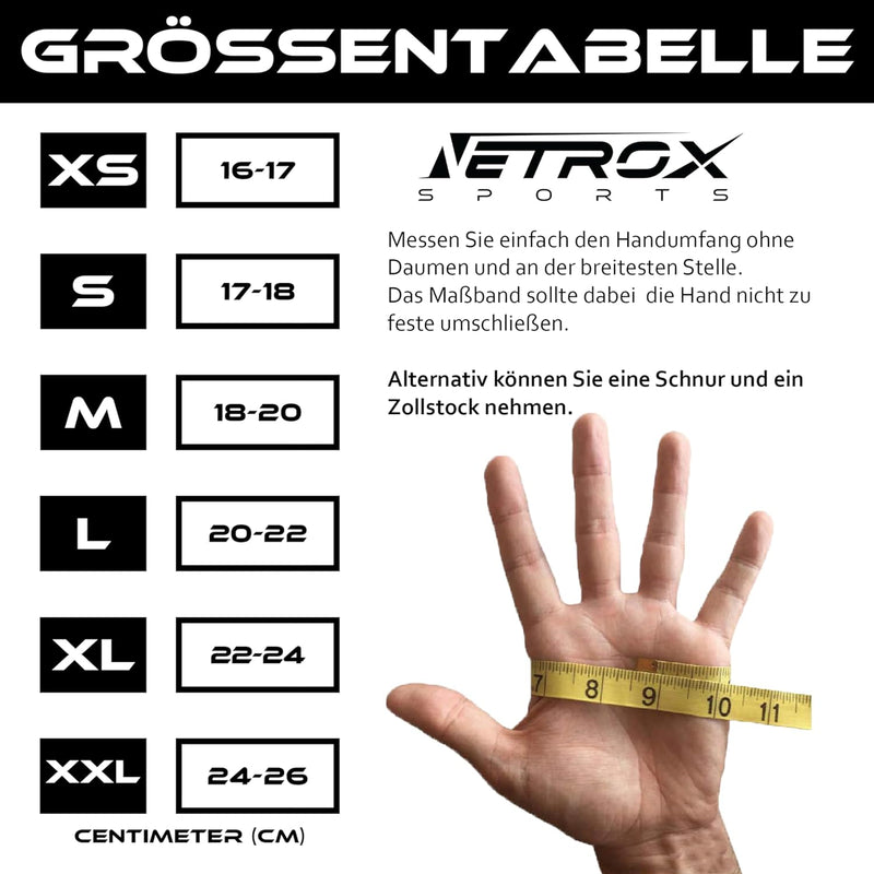 NetroxSports® – Trainingshandschuhe mit Handgelenkstütze für Bodybuilding, Gewichtheben, Krafttraini