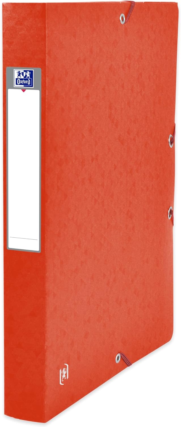 Oxford Sammelbox A4, aus Karton, 4 cm Rückenbreite, rot, 9 Stück 4 cm Rückenbreite rot, 4 cm Rückenb