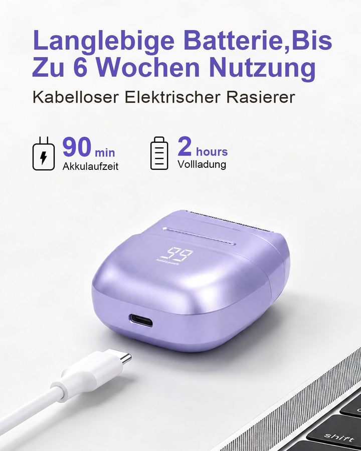 Elektrischer Rasierer Damen, Damenrasierer Elektrisch, Rasierer Damen Elektrisch Mit Doppelklingen,
