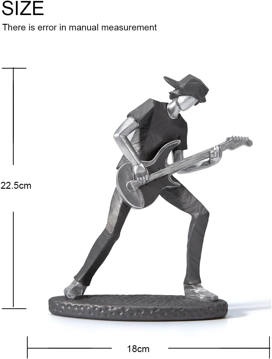 Amoy-Art Musik Figuren Skulptur Modern Dekor Statue Wohnzimmer Kunst Arts Polyresin Geschenk 24cm