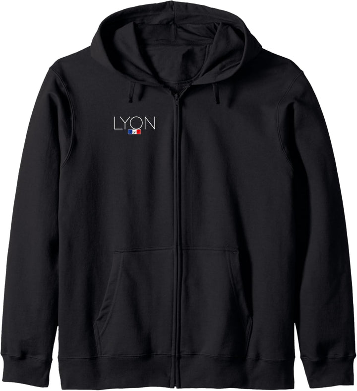 LYON FRANKREICH URLAUB SOMMER PARTY WEISSE SCHRIFT Kapuzenjacke