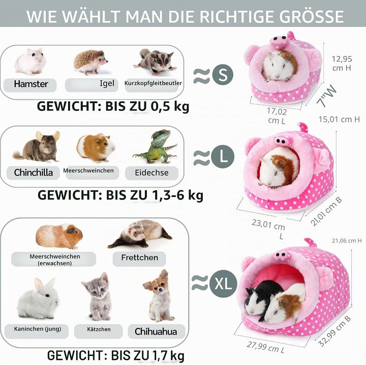 JanYoo Kleintierhöhle für Chinchilla, Igel, Meerschweinchen, Käfigzubehör, Spielzeug, für Bartagame,