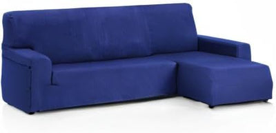 Martina Home - Sofabezug für Chaise Longue, Modell Túnez, Stoff, Marineblau, kurzes Eckteil rechts k