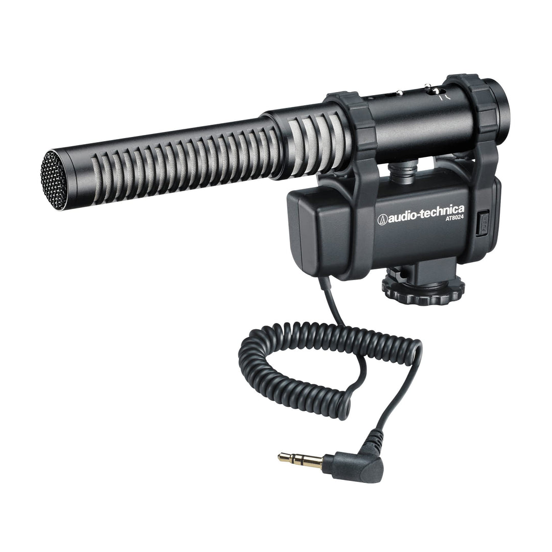 Audio-Technica AT8024 Stereo/Mono Mikrofon für Kameras, Schwarz