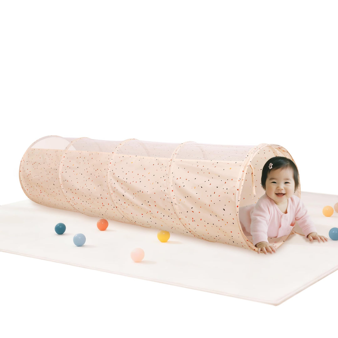 Tunnel für Kinder, Kinderspieltunnel mit Atmungsaktivem Netzfenster, Pop Up Spieltunnel, 180 cm Spie