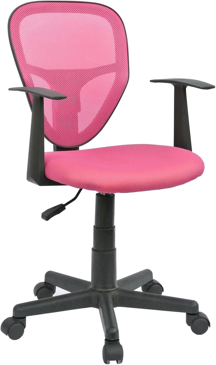 CARO-Möbel Schreibtischstuhl Kinderdrehstuhl Bürostuhl Drehstuhl Studio in pink rosa mit Armlehnen,