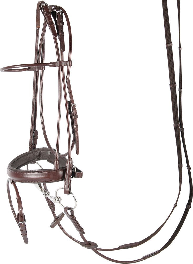 Harry's Horse Hoofdstel Luxe, rondgenaaid, Farbe:braun, Grösse:cob M braun, M braun