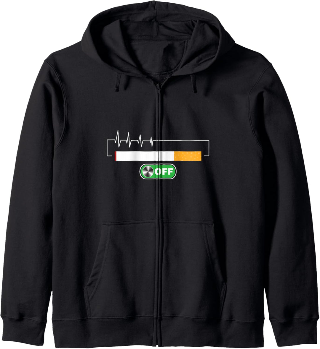 Zigarette Nichtraucher Raucher Puls Herzschlag Geschenk Kapuzenjacke
