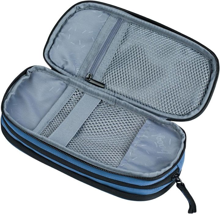 Baagl Federmäppchen Schule Federmappe mit 3 Fächer Teenager - Ocean Blue | Diese Federtasche und das